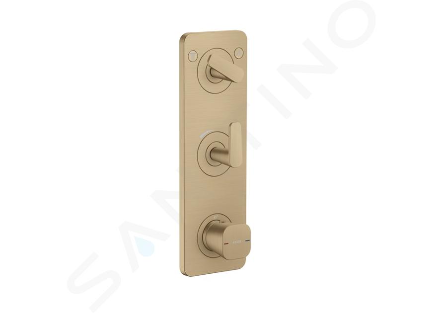 Axor Citterio C - Termostatická batéria pod omietku, na 2 spotrebiče, kefovaný bronz 49700140