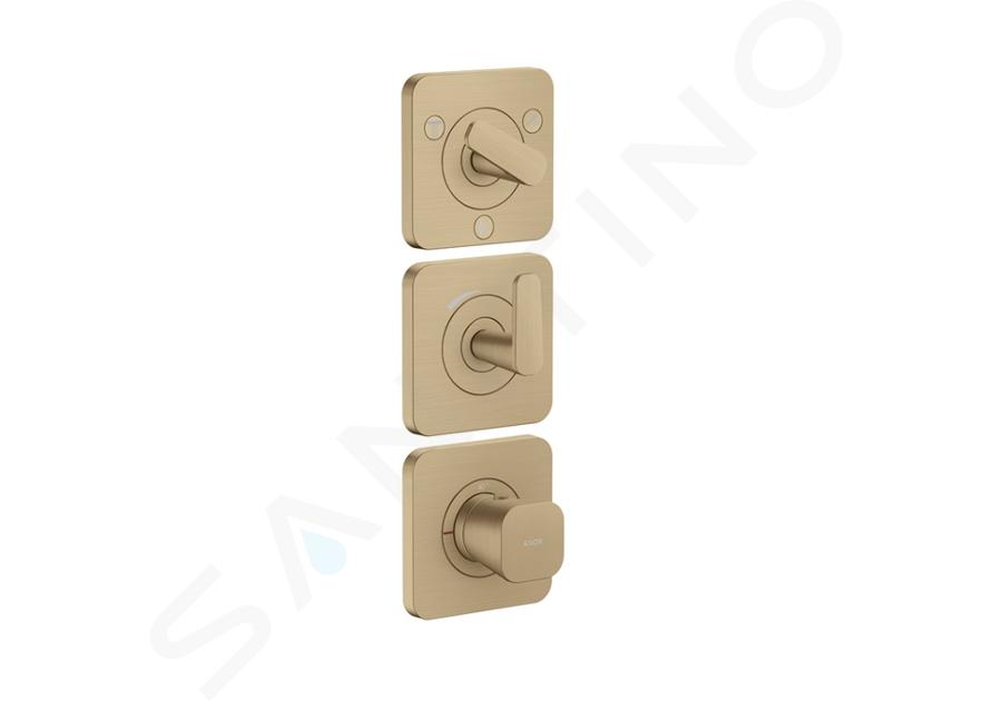 Axor Citterio C - Termostatická batéria pod omietku, na 3 spotrebiče, kefovaný bronz 49710140