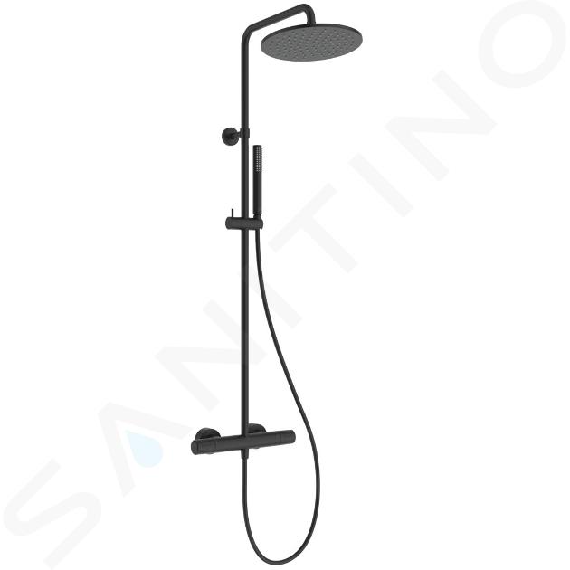 Ideal Standard Ceratherm T25 - Sprchový set s termostatem, průměr 25 cm, hedvábná černá A8489XG
