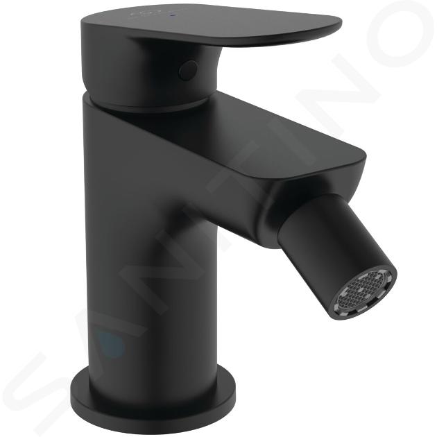 Ideal Standard Ceralife O - Bidetarmatur mit Click-Clack-Ablauf, BlueStart, seidenschwarz BE021XG
