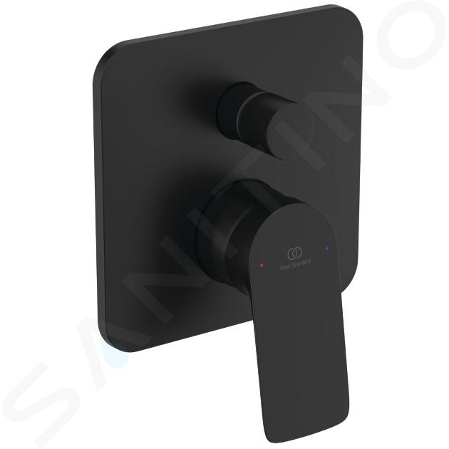 Ideal Standard Ceralife C - Batéria pod omietku, na 2 spotrebiče, s telesom, hodvábna čierna BE061XG