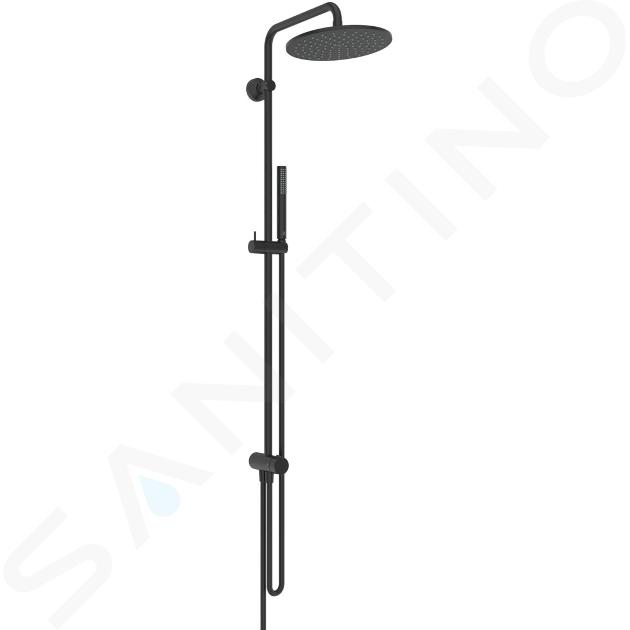 Ideal Standard Ceratwist T25 - Set de douche sans mitigeur, diamètre 25 cm, noir soyeux BE206XG
