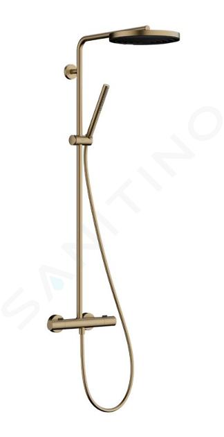 Hansgrohe Pulsify S Puro - Sprchový set s termostatem, průměr 26 cm, 1 proud, EcoSmart, kartáčovaný bronz 24223140