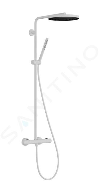 Hansgrohe Pulsify S Puro - Sprchový set s termostatem, průměr 26 cm, 1 proud, EcoSmart, matná bílá 24223700