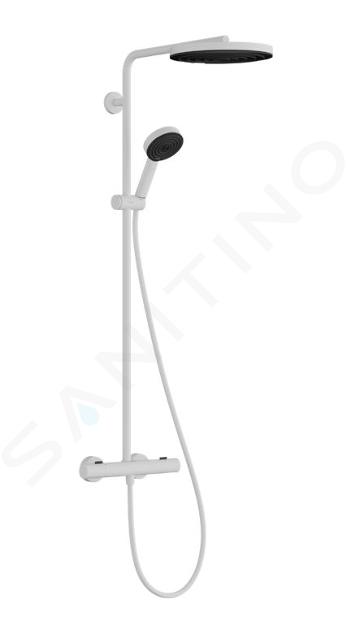 Hansgrohe Pulsify S Puro - Doucheset met thermostaat, diameter 26 cm, 3 jets, EcoSmart, mat wit 24237700