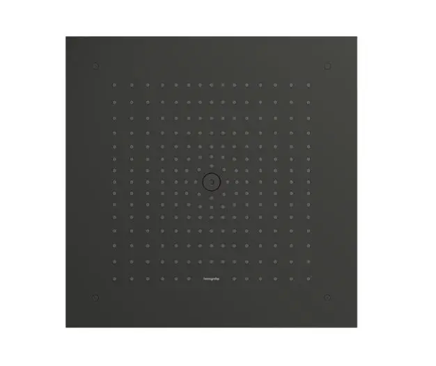 Levně Hansgrohe Raindance E - Hlavová sprcha, 40x40 cm, EcoSmart, kartáčovaný černý chrom 26253340