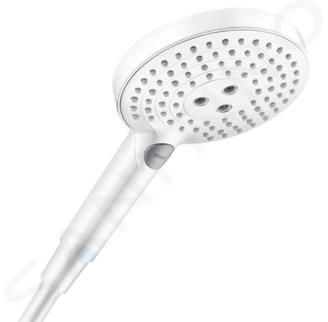 Hansgrohe Raindance Select S - Soffione doccia, 3 getti, EcoSmart, bianco opaco 26515700