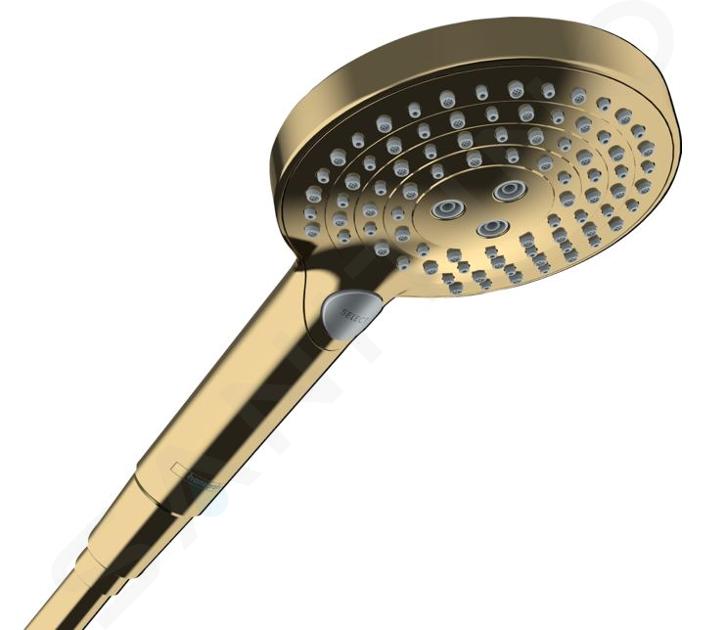 Hansgrohe Raindance Select S - Soffione doccia, 3 getti, EcoSmart, effetto oro lucido 26515990