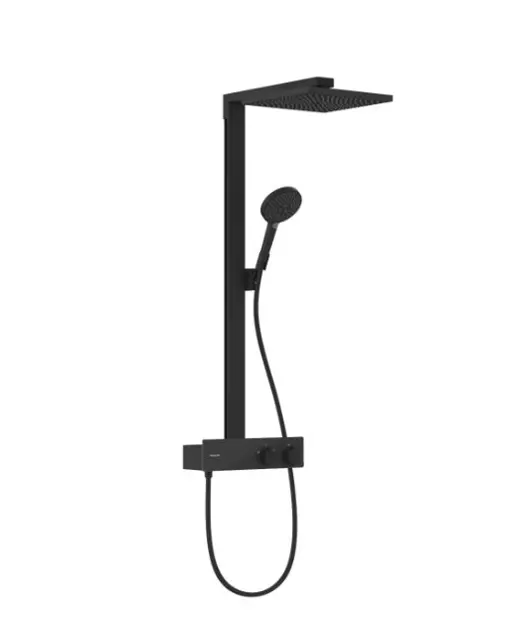 Hansgrohe Raindance E - Set za tuširanje s termostatom, 30 x 30 cm, EcoSmart, mat crni 27362670