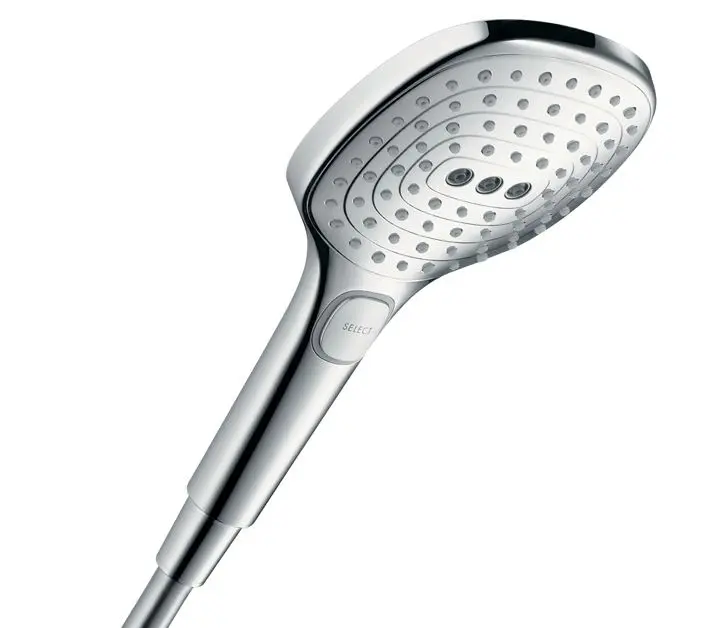 Hansgrohe Raindance Select E - Zuhanyfej, 3 féle vízsugár, EcoSmart+, króm 28729000