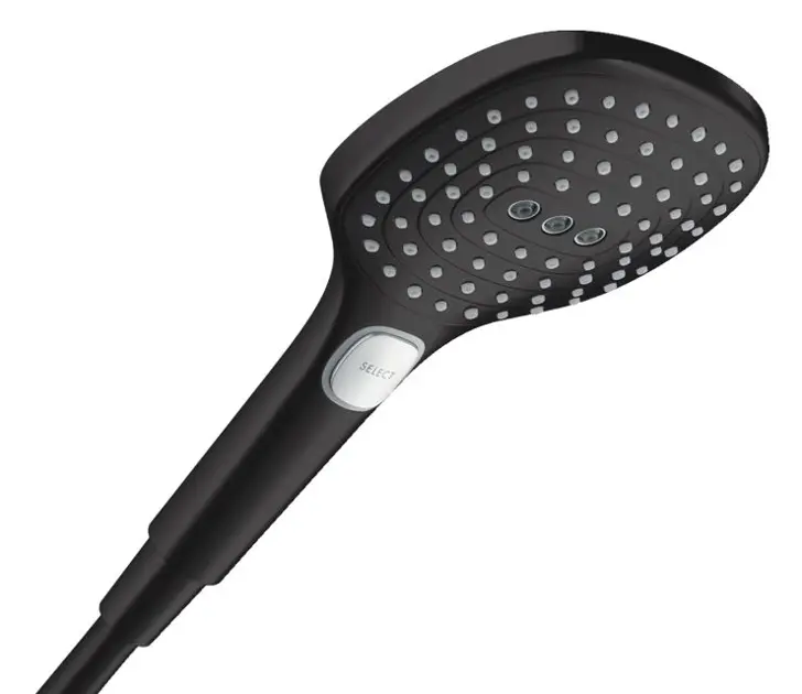 Hansgrohe Raindance Select E - Słuchawka prysznicowa, 3 strumienie, EcoSmart+, czarny mat 28729670