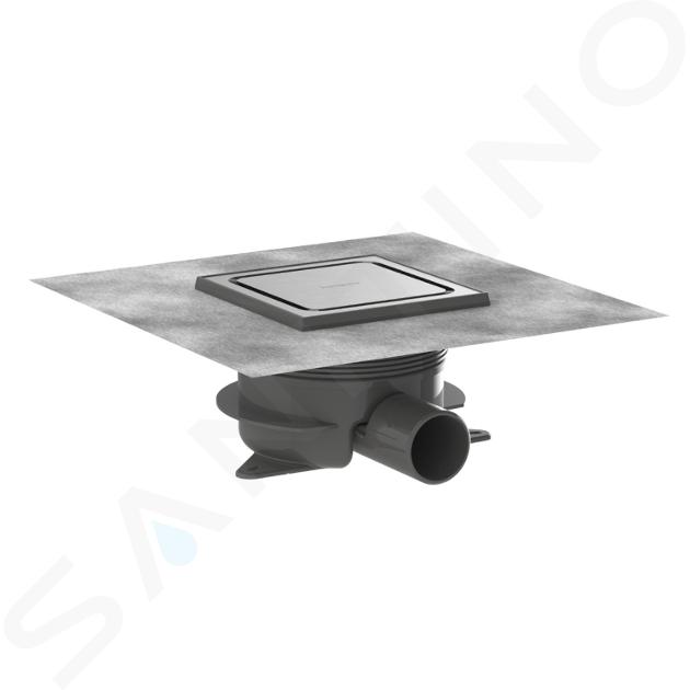 Hansgrohe RainDrain Spot Plus - Desagüe de suelo, 15x15 cm, acero inoxidable cepillado 56225800