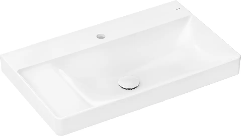 Levně Hansgrohe Xelu Q - Umyvadlo 80x48 cm, bez přepadu, otvor pro baterii, SmartClean, bílá 61033450