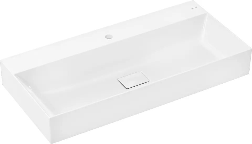 Levně Hansgrohe Xevolos E - Umyvadlo 100x48 cm, bez přepadu, s otvorem pro baterii, SmartClean, bílá 61102450