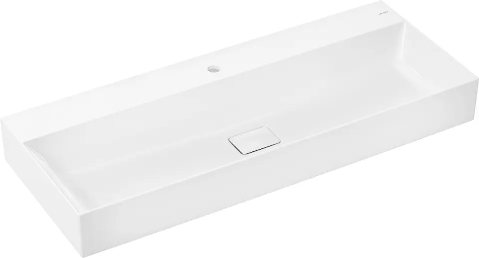 Levně Hansgrohe Xevolos E - Umyvadlo 120x48 cm, bez přepadu, s otvorem pro baterii, SmartClean, bílá 61113450