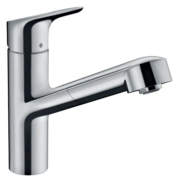 Levně Hansgrohe Focus M43 - Dřezová baterie s výsuvnou koncovkou, chrom 71842000