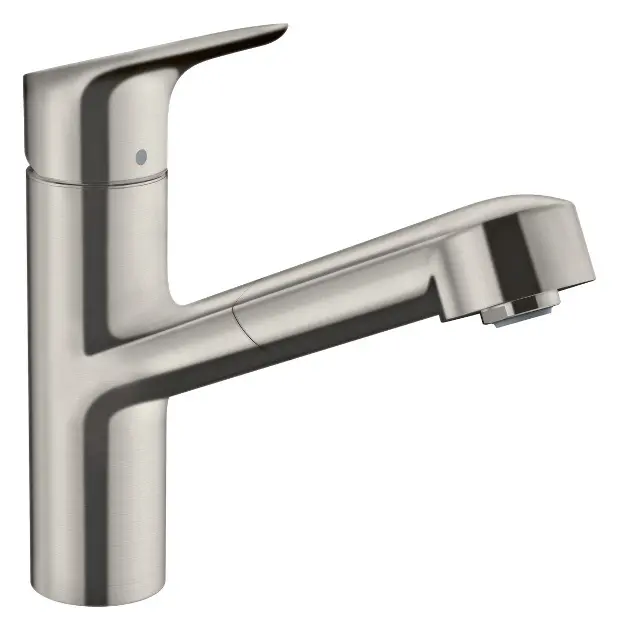 Levně Hansgrohe Focus M43 - Dřezová baterie s výsuvnou koncovkou, nerezová ocel 71842800