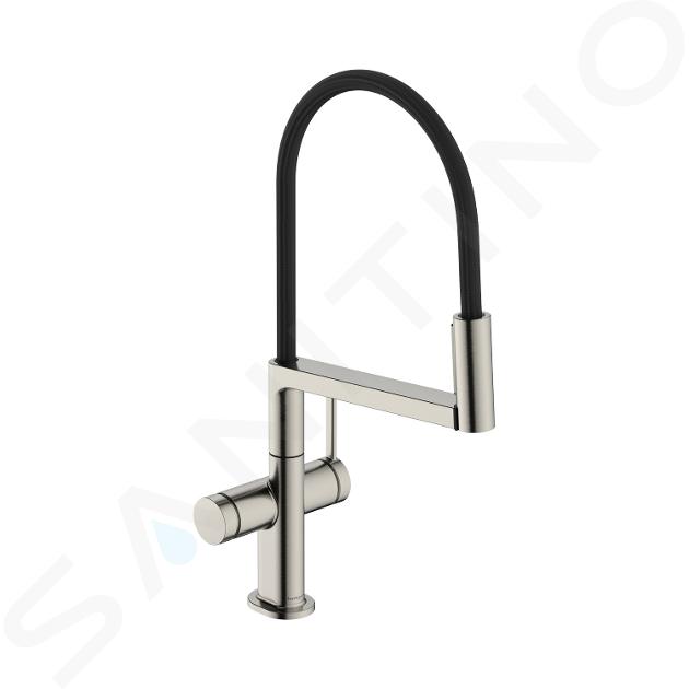 Hansgrohe Talis Select M54 PowderSpray - Dřezová baterie s flexibilním ramenem a sprškou, EcoSmart, vzhled nerezu 72861800