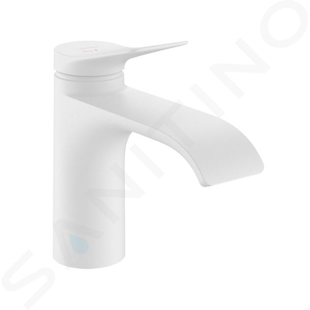 Hansgrohe Vivenis - Mitigeur de lavabo, EcoSmart, CoolStart, blanc mat 75015700
