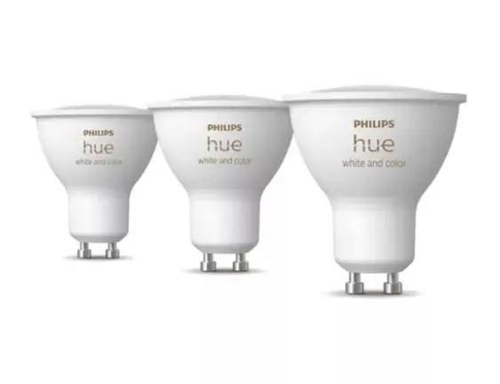 E-shop Philips Hue White and Color Ambiance - Inteligentná LED žiarovka GU10, 400 lm, 3 ks 929003666503