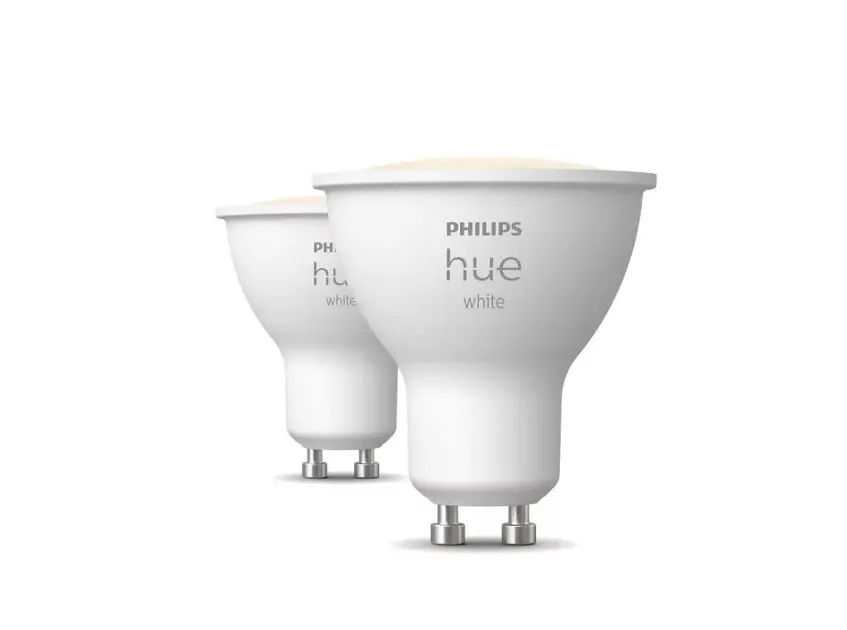 Levně Philips Hue White - Chytrá LED žárovka GU10, 400 lm, teplá bílá, 2 ks 929003666902