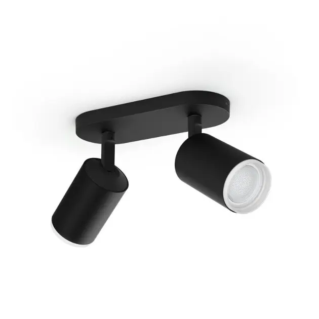 Philips Hue Fugato - Интелигентен 2-точков осветител LED, черен 929003810001