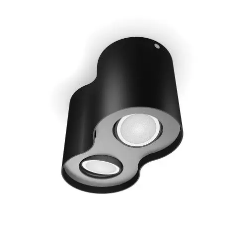 Levně Philips Hue Pillar - Chytré 2bodové LED svítidlo, s ovladačem, černá 929003811401
