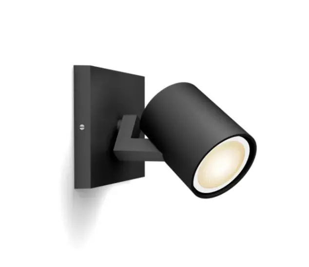 Levně Philips Hue Runner - Chytré bodové LED svítidlo, s ovladačem, černá 929003812401
