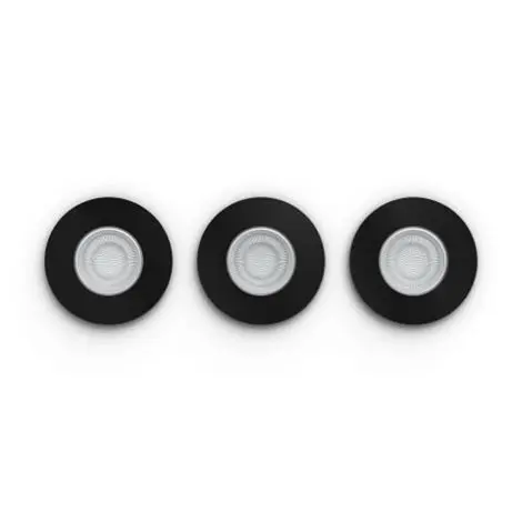 E-shop Philips Hue Xamento - Inteligentné zapustené LED svietidlo, čierna, 3 ks 929003812701