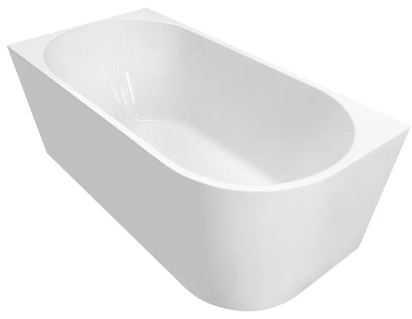 Aqualine Tibera - Bad 150x75 mm, links, wit E1047