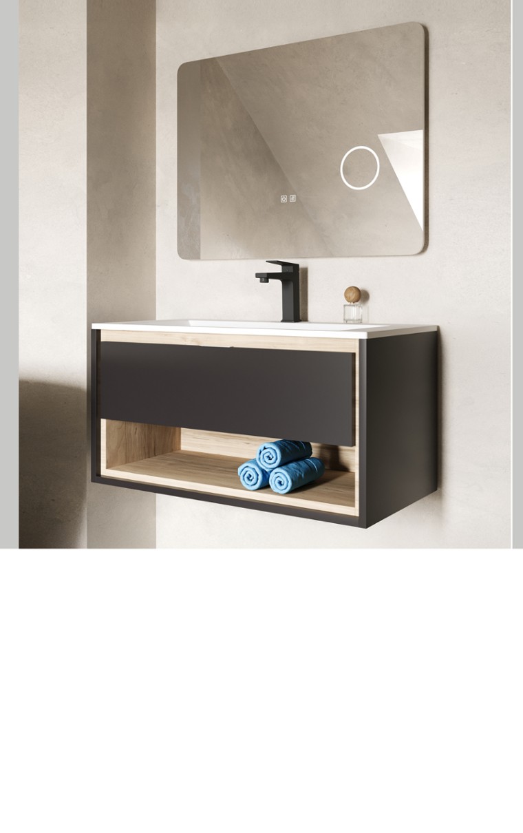 kielle Idolio - Specchio con illuminazione LED e riscaldamento, 60x80 cm, specchietto cosmetico 50324021