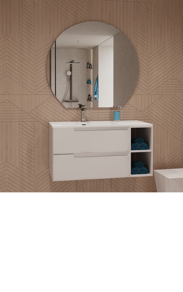kielle Idolio - Specchio con illuminazione LED e riscaldamento, diametro 80 cm 50324081