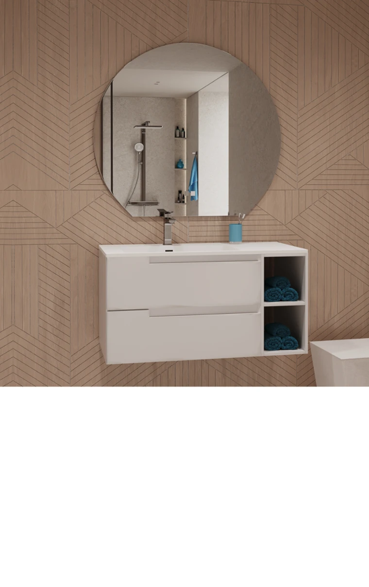 kielle Idolio - Zrcadlo s LED osvětlením a vyhříváním, průměr 80 cm 50324081