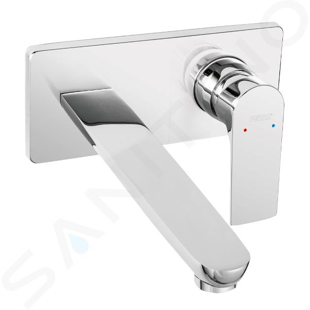 Novaservis Ferro Algeo Square - Miscelatore da lavabo ad incasso, installazione a 2 fori, con corpo, cromo BAQ3PA22