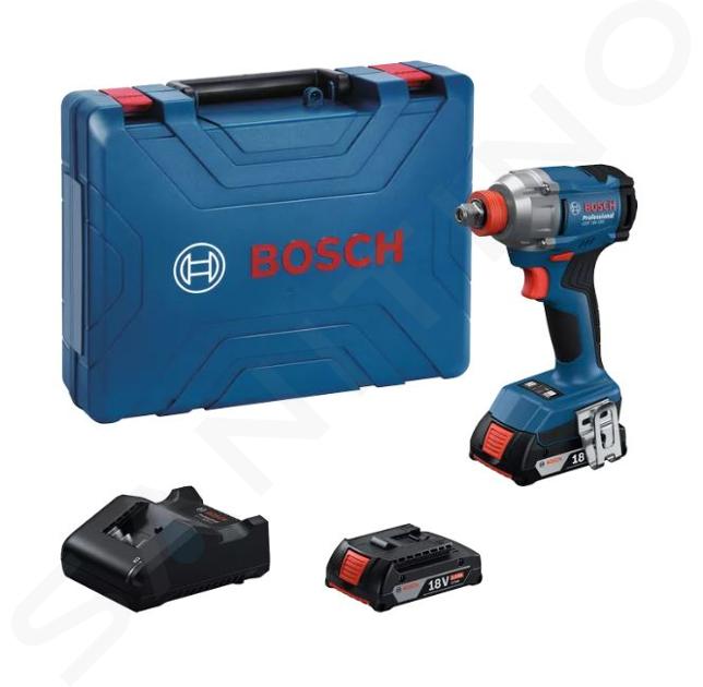Bosch Werkzeug - 18V Akku-Schlagschrauber, 2x Akku 2,0 Ah GBA, Ladegerät 06019N2122