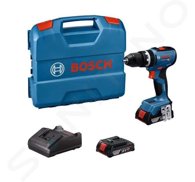 Bosch Náradie - 18V AKU vŕtačka s príklepom, 2x aku 2,0 Ah GBA, nabíjačka 06019N3100