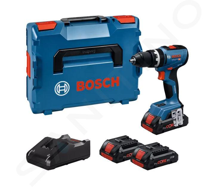 Bosch Náradie - 18V AKU vŕtačka s príklepom, 3x aku 4,0 Ah ProCORE, nabíjačka 06019N3308