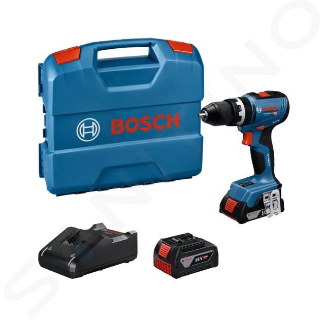 Bosch Náradie - 18V AKU vŕtačka s príklepom, 1x aku 4,0 Ah GBA, 1x aku 2,0 Ah GBA, nabíjačka 06019N3332