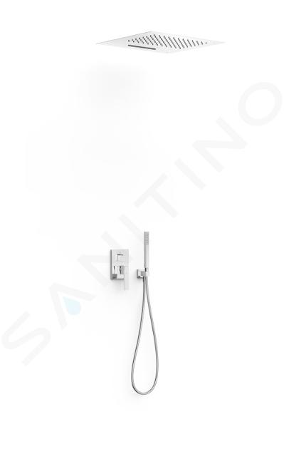 TRES Slim - Sprchový set s batériou pod omietku, s telesom, 50x50 cm, 2 prúdy, chróm 20227302