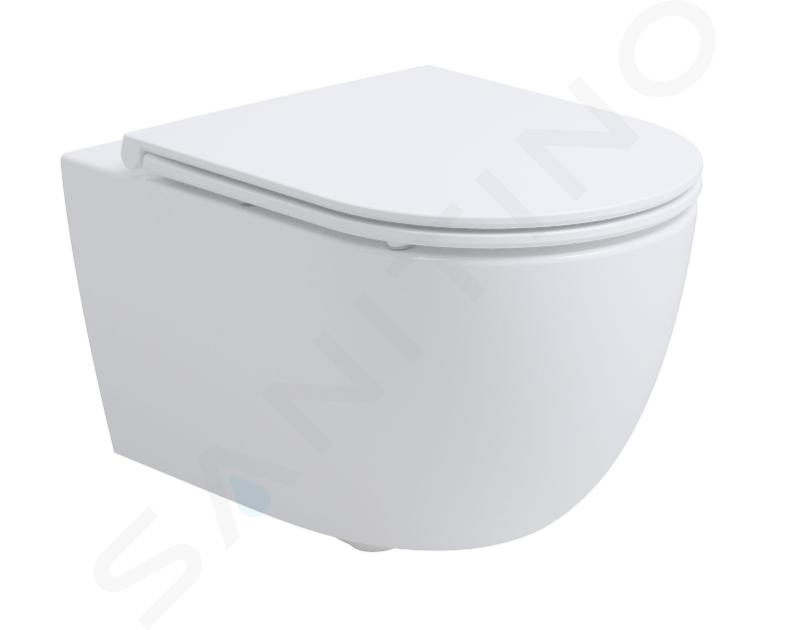 kielle Oudee - Závesné WC s doskou SoftClose, Rimless Vortex+, biela 30102006