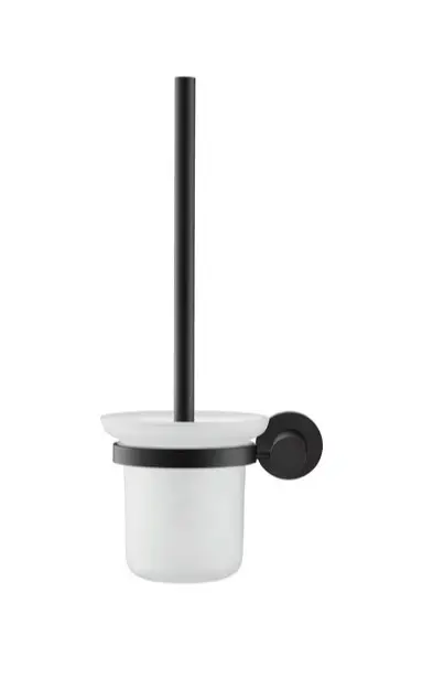 Duravit D-Code - Wand-WC-Bürste mit Halter, mattes Glas/schwarz mattiert 0099274600