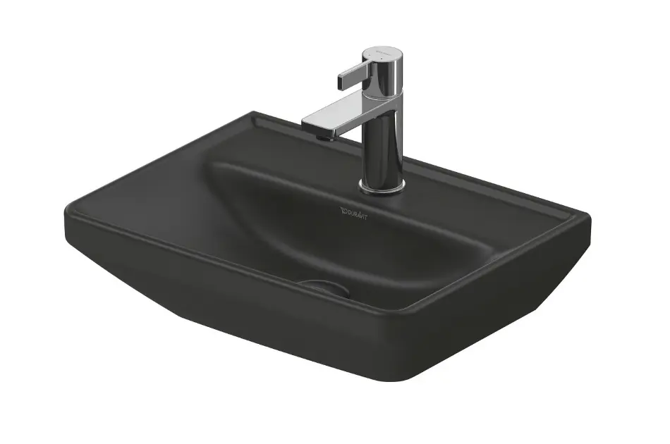 E-shop Duravit D-Neo - Umývadielko 45x34 cm, bez prepadu, otvor na batériu, antracit 0738451341
