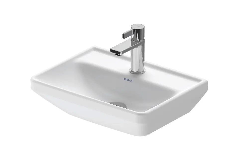 E-shop Duravit D-Neo - Umývadielko 45x34 cm, bez prepadu, otvor na batériu, matná biela 0738453241