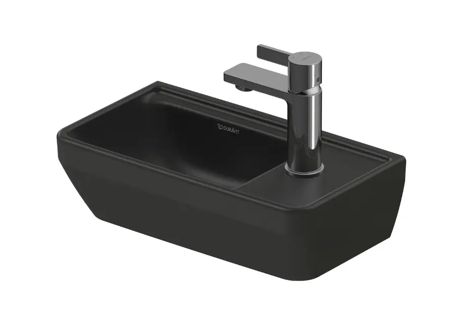 E-shop Duravit D-Neo - Umývadielko 40x22 cm, bez prepadu, otvor na batériu vpravo, antracit 0739401341
