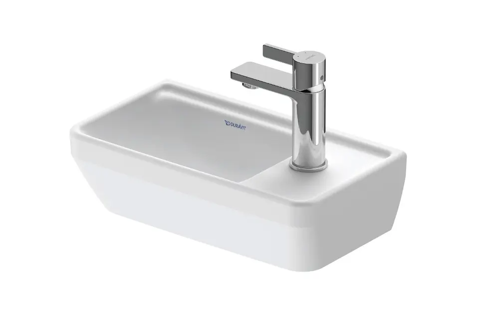 E-shop Duravit D-Neo - Umývadielko 40x22 cm, bez prepadu, otvor na batériu vpravo, matná biela 0739403241