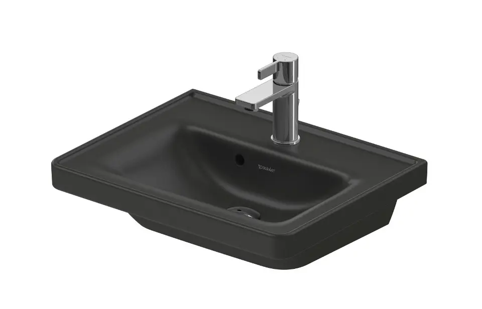 E-shop Duravit D-Neo - Umývadielko 50x40 cm, s prepadom, otvor na batériu, antracit 0742501300