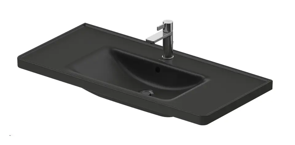 E-shop Duravit D-Neo - Umývadlo 100x48 cm, s prepadom, otvor na batériu, antracit 2367101300