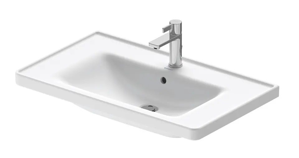 Duravit D-Neo - Lavoar 80x48 cm, cu preaplin, orificiu pentru baterie, alb mat 2367803200