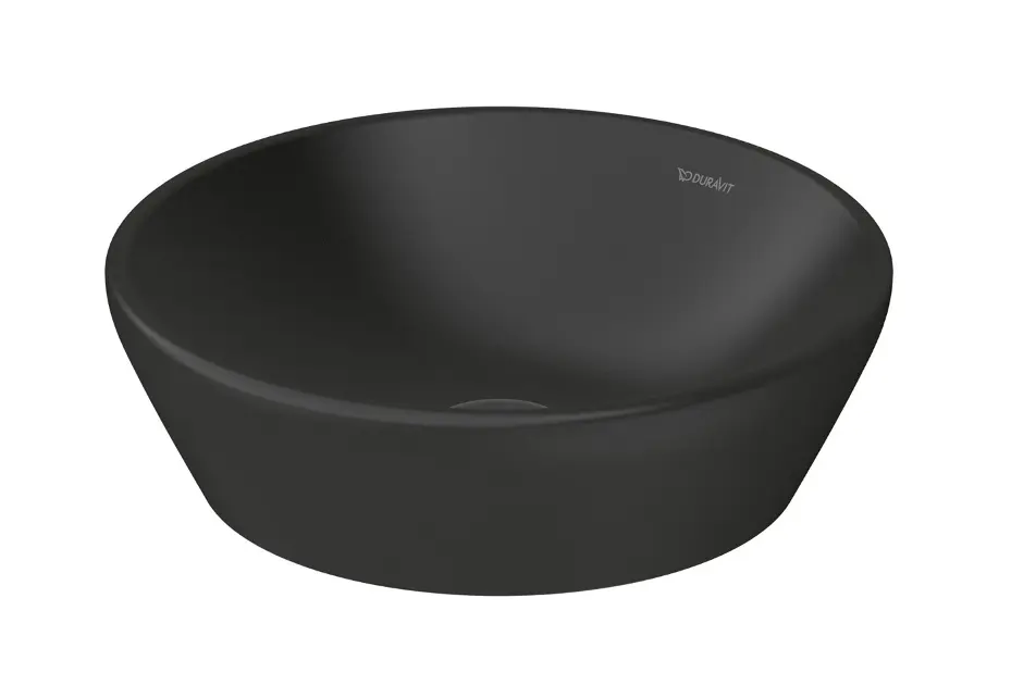 E-shop Duravit D-Neo - Umývadlo na dosku, priemer 40 cm, bez prepadu, bez otvoru na batériu, antracit 2371401370