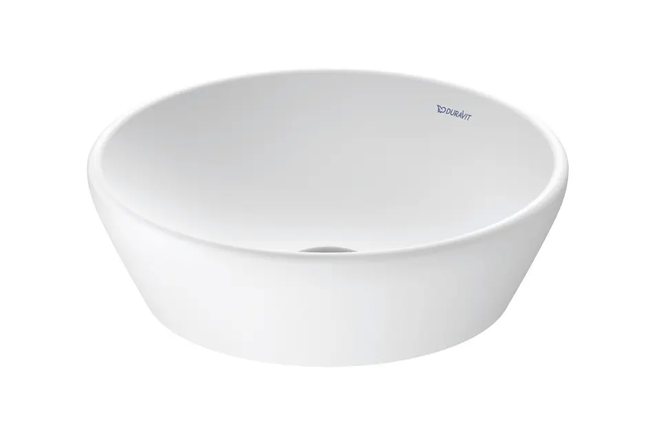 E-shop Duravit D-Neo - Umývadlo na dosku, priemer 40 cm, bez prepadu, bez otvoru na batériu, matná biela 2371403270